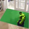 Marvel 1pc Cartoon Print Floor Mat, The Incredible Hulk Muscle Design with Green Background Pattern, Easy To Clean, Suitable F