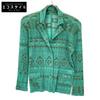 PLEATS PLEASE PP61-JD673 Green All-Over Print Pleated Jacket Jacket 3 greenUsed