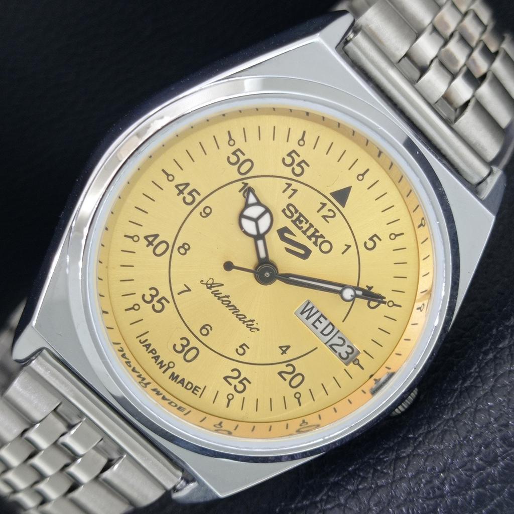 ЯПОНСКИЕ ВИНТАЖНЫЕ ОТРЕМОНТИРОВАННЫЕ МУЖСКИЕ ЗОЛОТЫЕ ЧАСЫ SEIKO 5 АВТОМАТИЧЕСКИЕ 6309A a442166-1