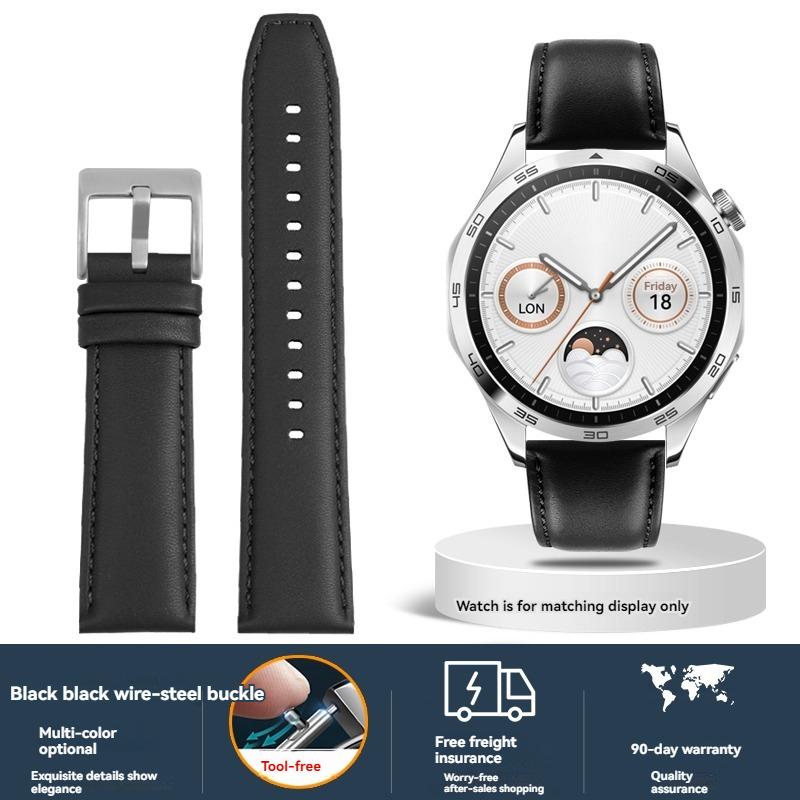 For New Huawei GT5 Strap GT5 Pro Soft Cowhide Watchband Smart Sports WATCH GT5 Ultimate Replacement Wristband Accessory 46mm