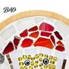 Dekoratives Untersetzer-Herstellungsset Weihnachten Mosaik DIY-Set, Festliches Kunst-Nikolaus-Kranz-Thema Starter-Set Schneemann-Muster, Fliesen-Basteln für Erwachsene, Handgemacht