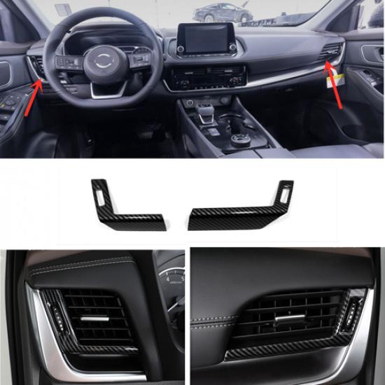 For Nissan Rogue - Dashboard Air Vent Cover Trim Carbon fiber Kit