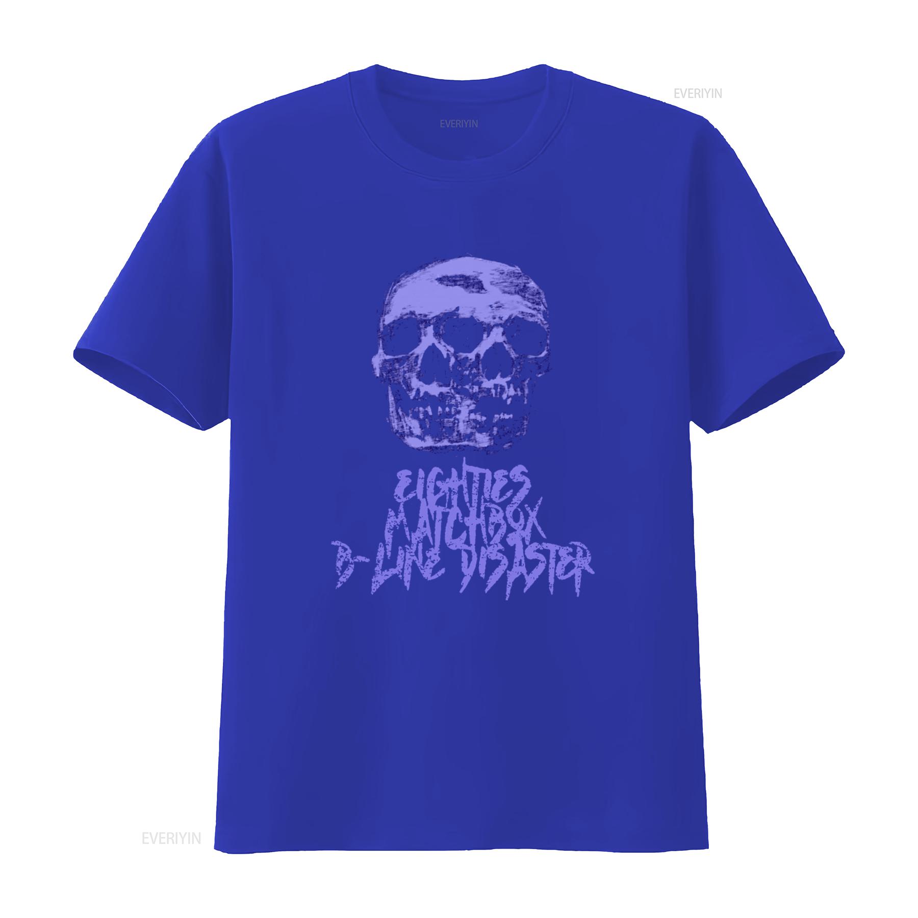 Vintage Eighties Matchbox B Line Disaster Skull T Shirt Retro Rock Style vintage Washed Versatile streetwear fashion Stylish S