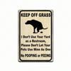 Keep Off Grass Metal Sign 8x12 Inch Outdoor Warning Lawn Decor No Dogs Pooping