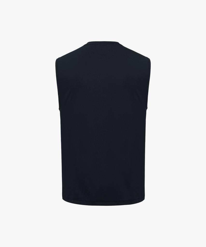 Baellob Lettering Sleeveless Rash Guard Black