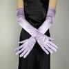 Neue Damen Elegante Lange Satinhandschuhe 55CM Elastisch Foto Partyhandschuhe Vintage Süßigkeitenfarbe Brautkleid Fäustlinge Damen