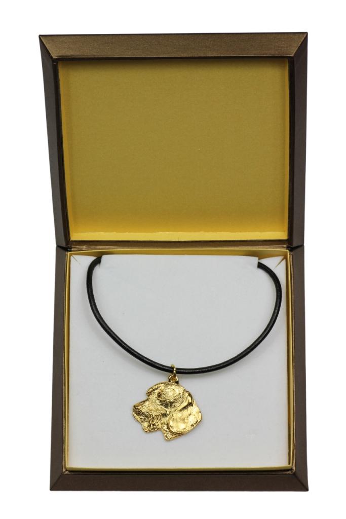

Dachshund III - Dog necklace in gift box, gold-plated pendant for dog fan, striking jewellery by Art-Dog
