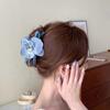 Stoff Schmetterlingsorchidee Haarspange Denim Bohème Stil Haarnadel Süße Mädchen Seitenclip Meeresufer