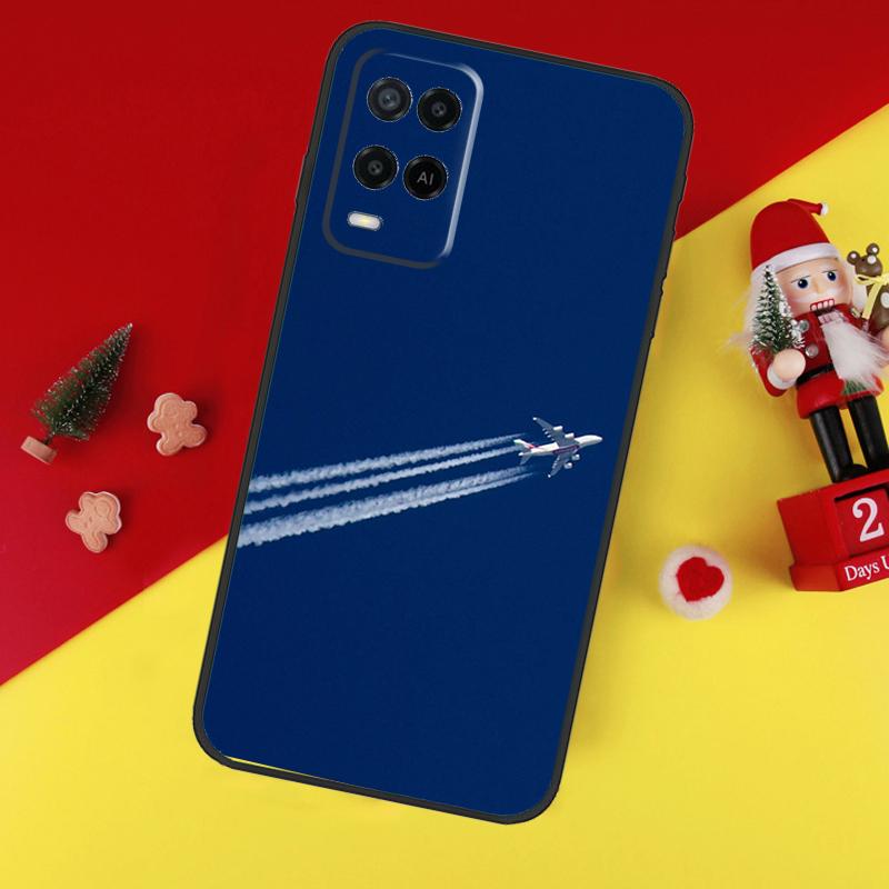 Airplane Plane Aircraft Case For Oppo A5 A6 Pro A15 A57 A17 A54 A74 A94 A76 A16 A96 A40 A60 A80 A18 A38 A58 A78 A98