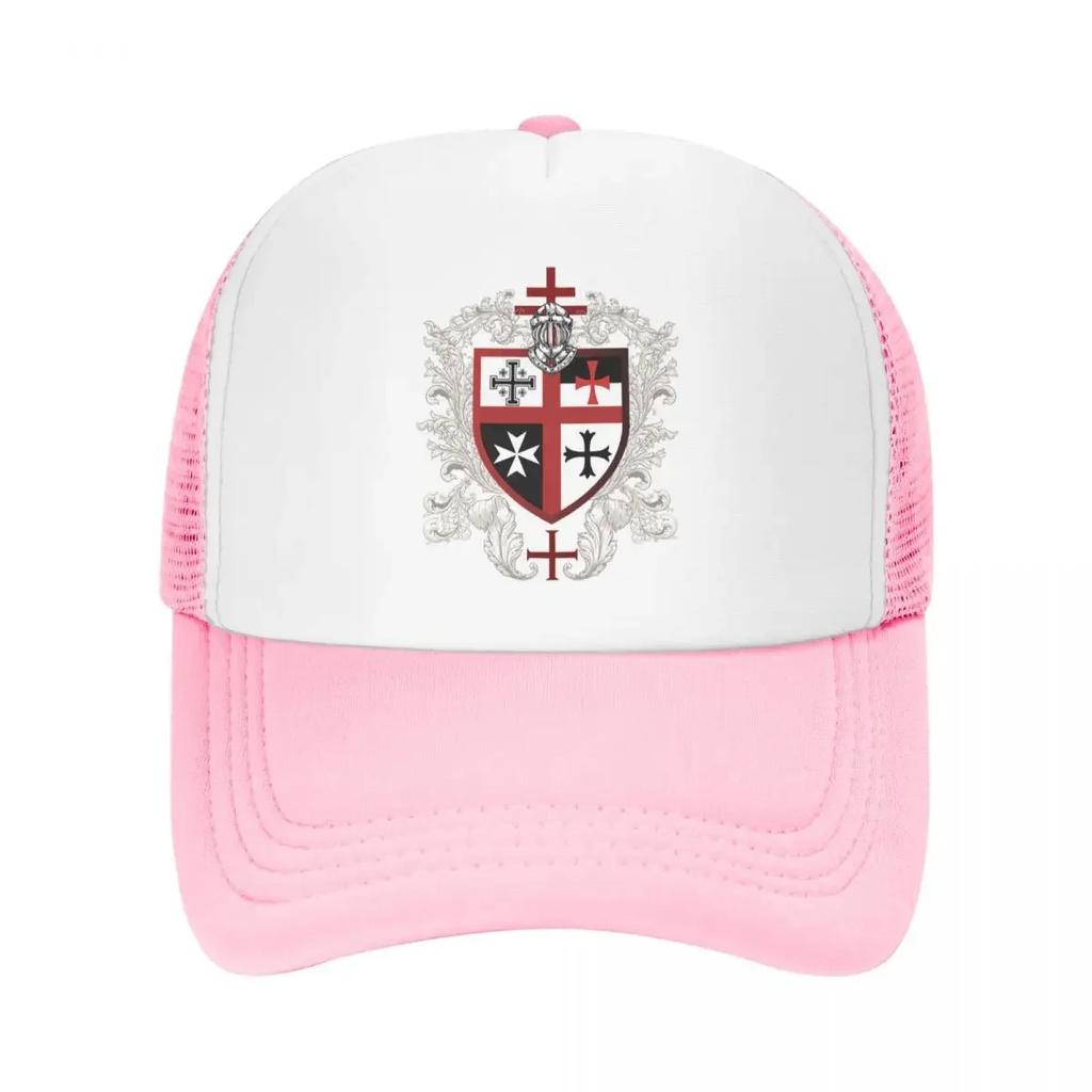 Maßgeschneiderte Tempelritter Kreuz Schild Baseballkappe Atmungsaktiv Mittelalterlicher Krieger Schwert Truckerhut Sonnenschutz Snapback Hüte