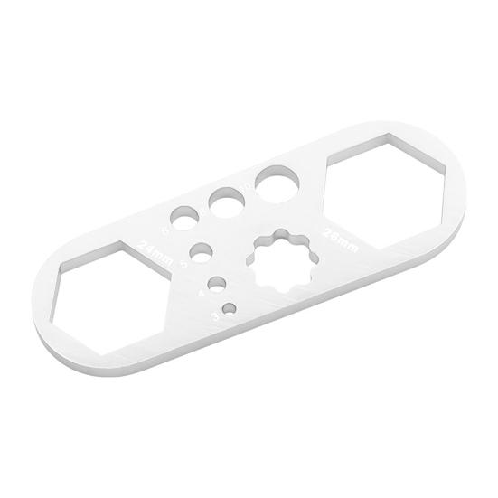 Bike Front Fork Wrench Heavy Duty Aluminum Alloy MTB Road Mountain Bicycle Suspension Fork Top Cover Removal Spanner Bike Repair Tools