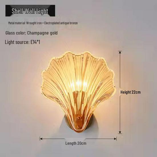 Italian Glass Wall Light for Master Bedroom, Bedside, Stairway, or Living Room Aisle.