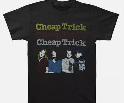 Cheap Trick Welttournee 1978 T-Shirt Schwarz Herren M L 2345XL