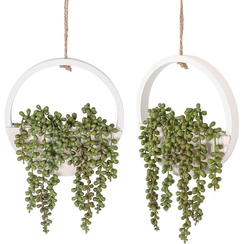 Artificial String of Pearls Vine: Cross-Border Hanging Green Plant for Home and Living Room Décor