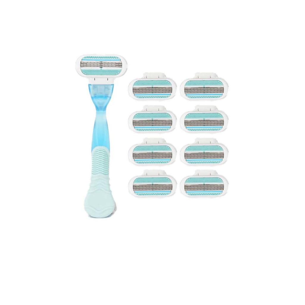 Ultra-Thin Women's Hair Removal Razor with Three-Layer Anti-Scratch Blades for Legs and Underarms