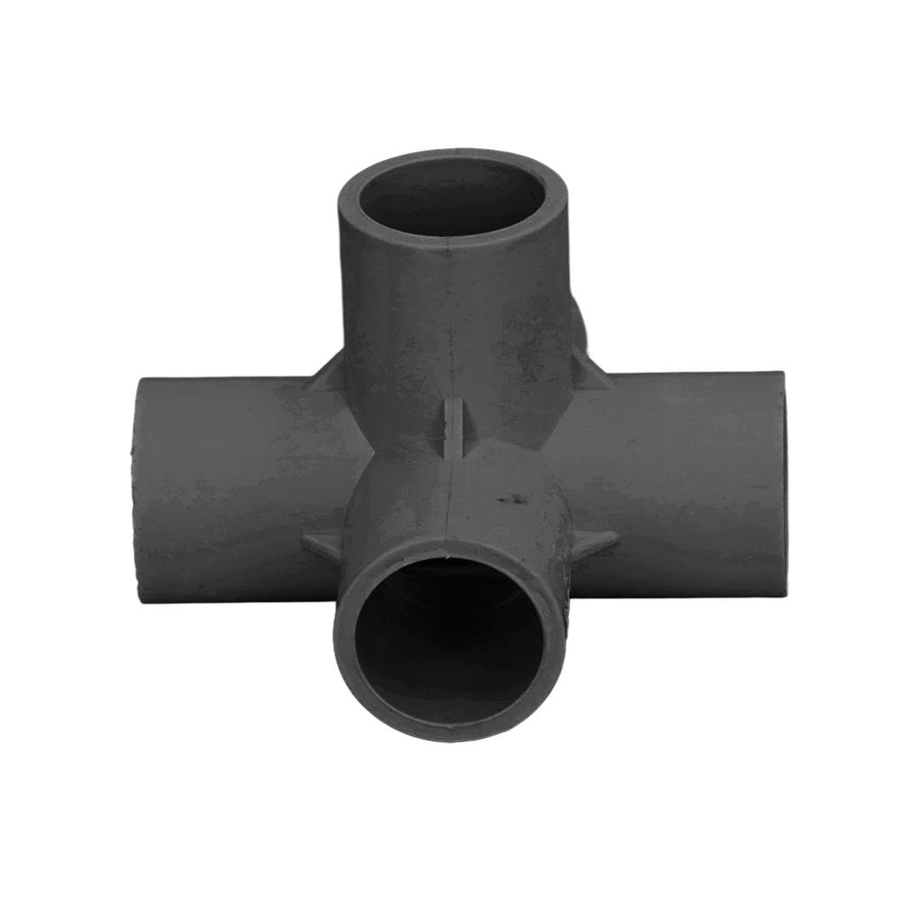 10 Pcs PVC Pipe Fitting 20mm 5 Way Right Angle 3 Dimensional Elbow Pipe Connector for Furniture