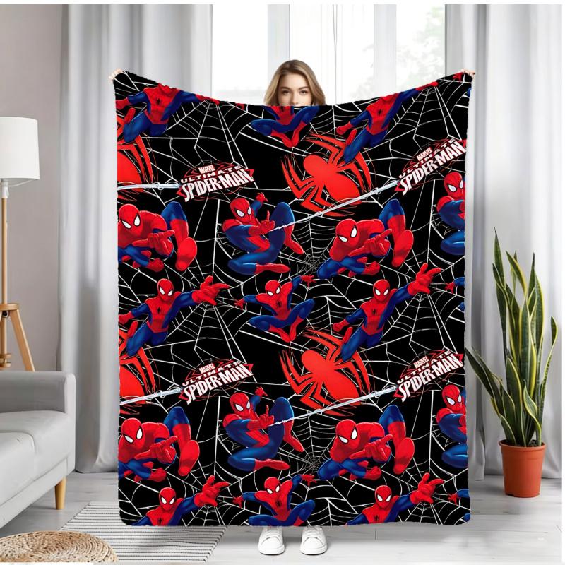 Marvel Spider-Man Print Flannel Blanket,Soft and Skin-Friendly, Used With Sofas, Beds, Travel, And Camping, Best gift Choices