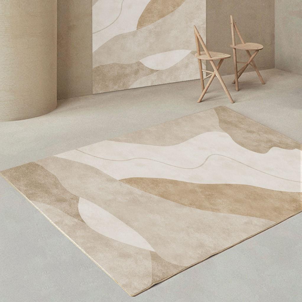 Nordic Light Luxury Imitation Cashmere Living Room Carpet | Non-Slip Floor Mat