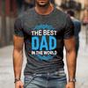 Hot The Best Dad In The World Father'S Day Graphic Short Sleeve T-Shirts For Men Shirts Loose T-Shirt Casual Summer T-Shirts
