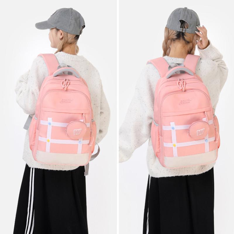 BAIJIAWEI Autumn New Sweet Junior High School Schoolbags for Girls Grades 5 To 6 Large Capacity Burden Reducing Backpack Teenager Multi-layer Book Bag