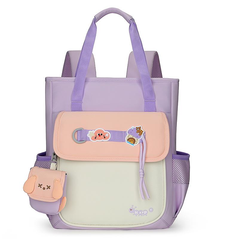 Schoolbag new backpack, girls' backpack, boys' casual lightweight handheld, large capacity personalized tutoring bag for elementary students