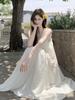 Spring 2026 French Holiday 3D Floral Tiered Camisole Dress for Women