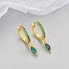 Sterling Silver Water Drop Dangle Hoop Earrings Women Minimalist Jewelry