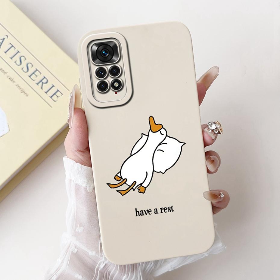 Lens Protective Cover For Xiaomi Redmi Note 11 4G / Note 11s 4G / Note11 Pro 4G Lovely Printing Soft Silicon Phone Cases