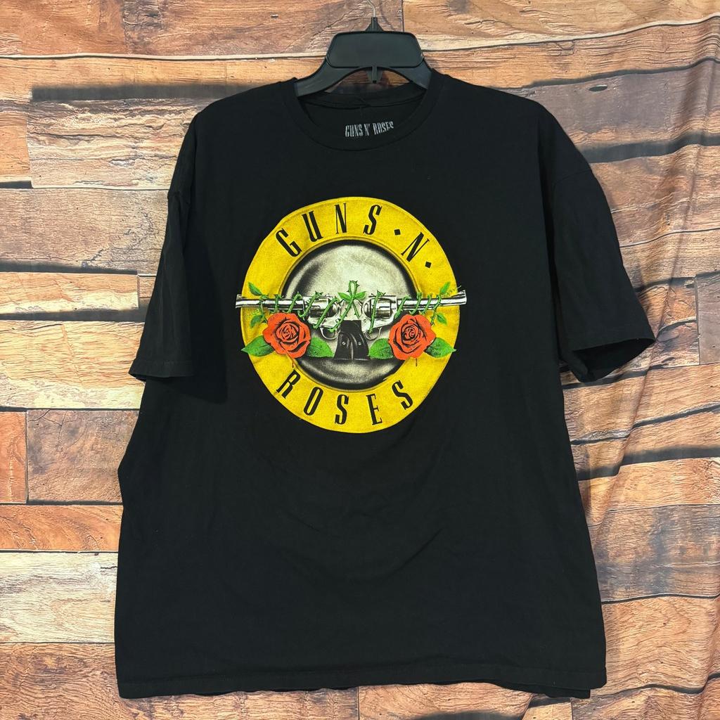 Guns N' Roses Men's Black 2XL Cotton Graphic Band Tee Unisex T-Shirt