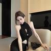 Twisted Hollow Knit Sleeveless Vest: Sexy Summer Layered Split Top for Women