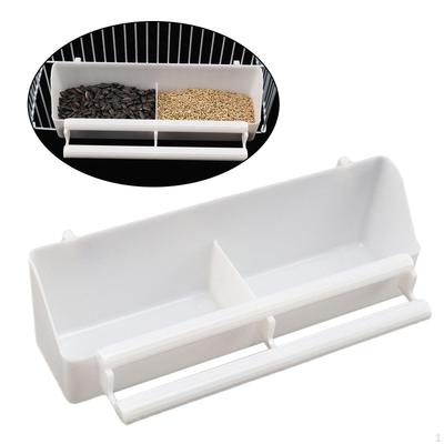 Pet Products Bird Feeding Cage Food Feeder Plastic Cup, Large, White