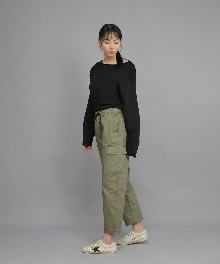 Seinteukeulu Heavy Terry Grunge Sweatshirt Hgs-802 Black