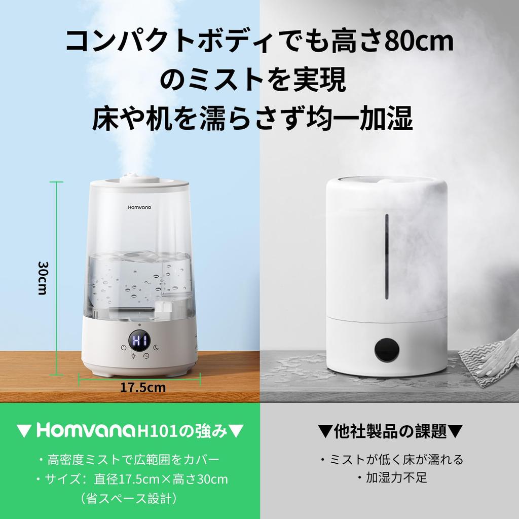 Homvana Aroma Humidifier for 16dB Double Large 25 Hours of Continuous Fits Up To 18 Tatami LED Ultrasonic Aroma Diffuser - [New 2025] 3-in-1 Design