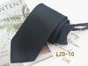 Men's Easy-Pull Knot-Free 8cm Striped Black Zipper Tie