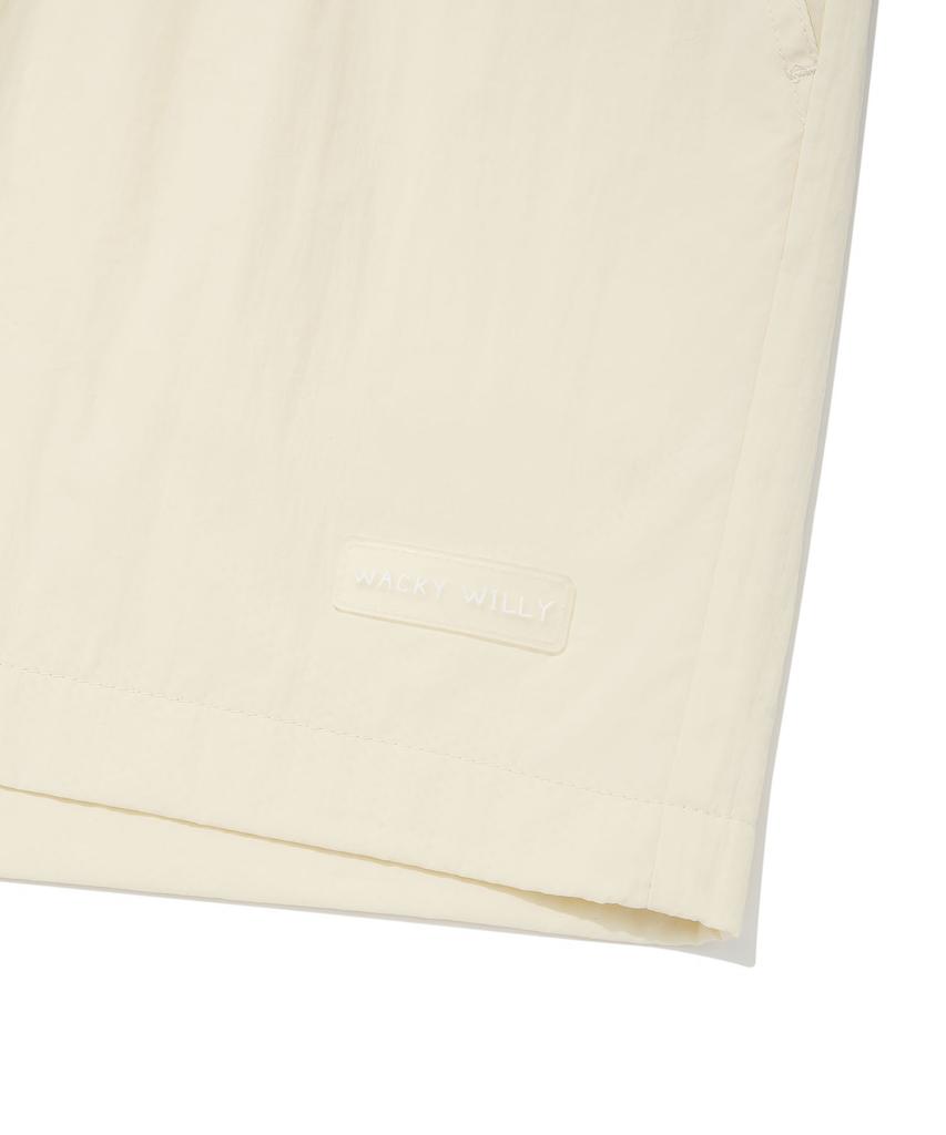 Wacky Willy Women'S Nylon Elastic Shorts Cream