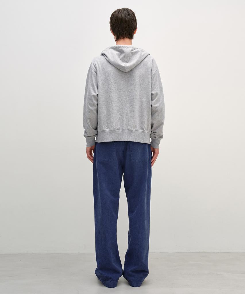 INSILENCE Lightweight Zip-Up Hoodie Melange Grey