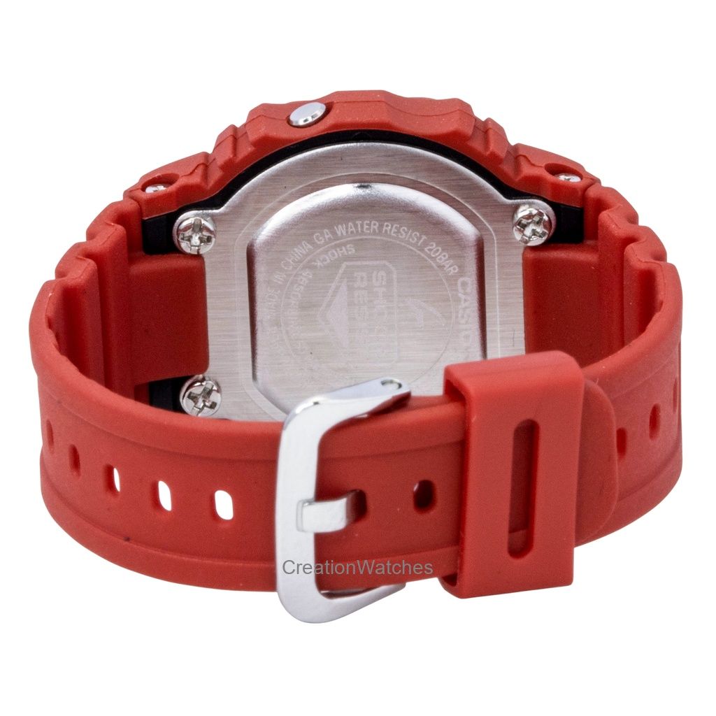 Casio G-Shock Nano Digital Red Bio-Based Resin Strap Quartz DWN-5600-4 200M Unisex Watch