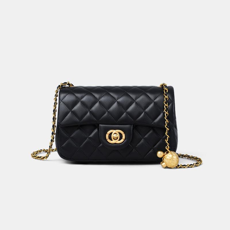Bag New Leather Women's Bag Small Bag High Sense Commuting Diamond Chain Bag Messenger Bag Luggage