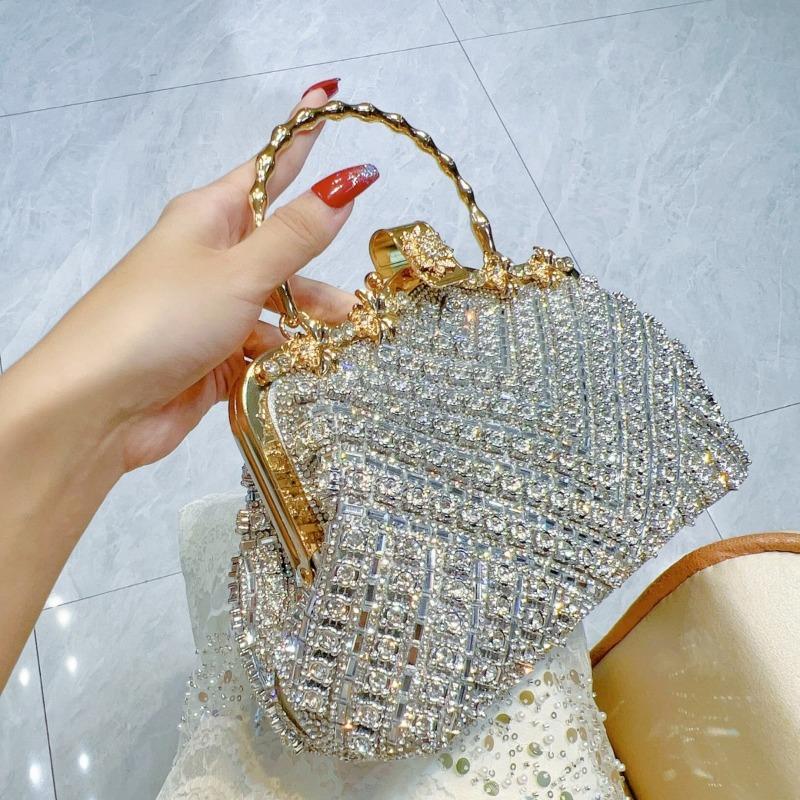 Rhinestone Handbag Diamond-encrusted Bag Chain Cheongsam Bag Hand-held Dinner Bag Single-shoulder Crossbody Bag