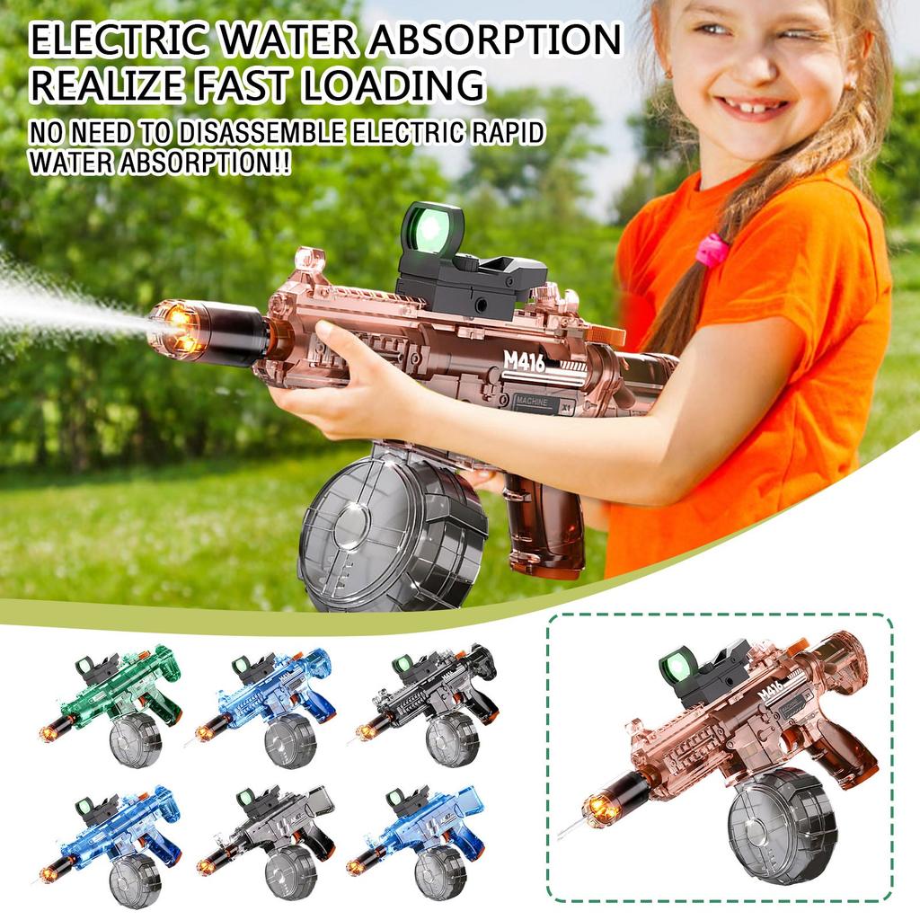 Water Toy Large Capacity Cool Flash Light Linkage Self-priming Water Electric Burst Water