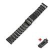 Stainless Steel Watchband Metal Watch Band Premium Solid Polished Bracelet Straps Curved End 24mm 23mm 22mm 21mm 20mm 19mm 18mm