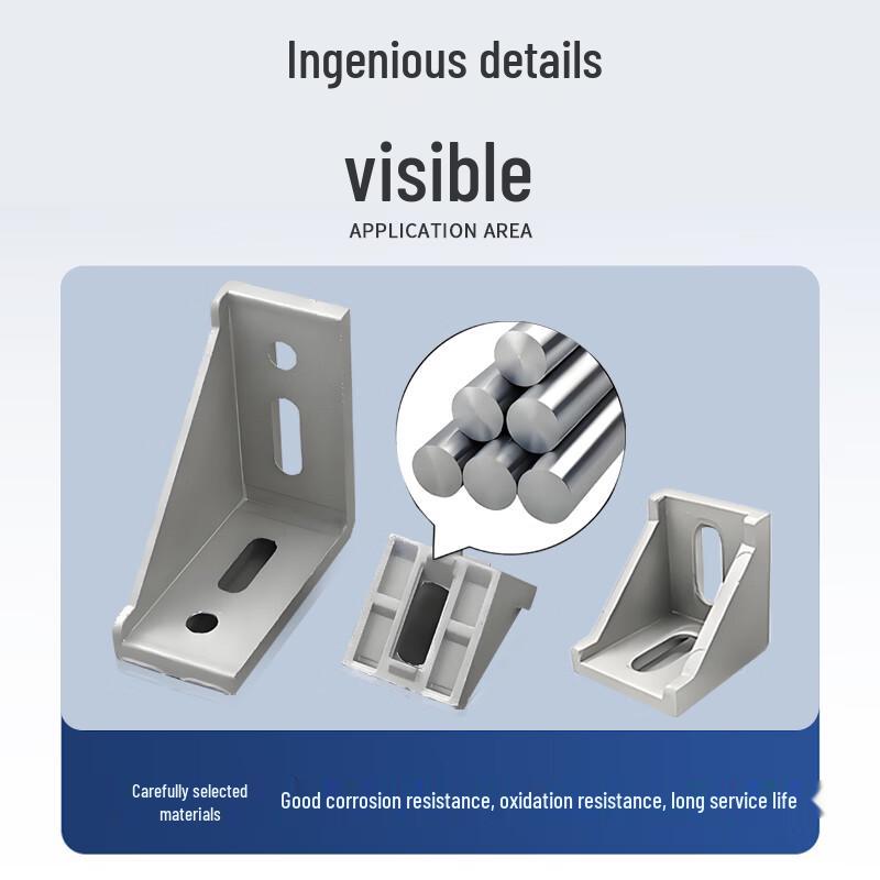 Aluminum Right Angle Connector for T-Slot Profiles