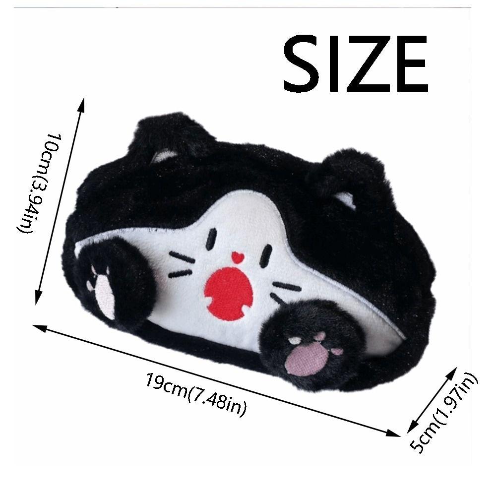 Zabawny Kot Kreskówka Piórnik Kawaii Duża Pojemność Torba do Przechowywania Artykułów Papierniczych Uroczy Puszysty Kot Nadrukowany Piórnik Do Użytku Studenckiego