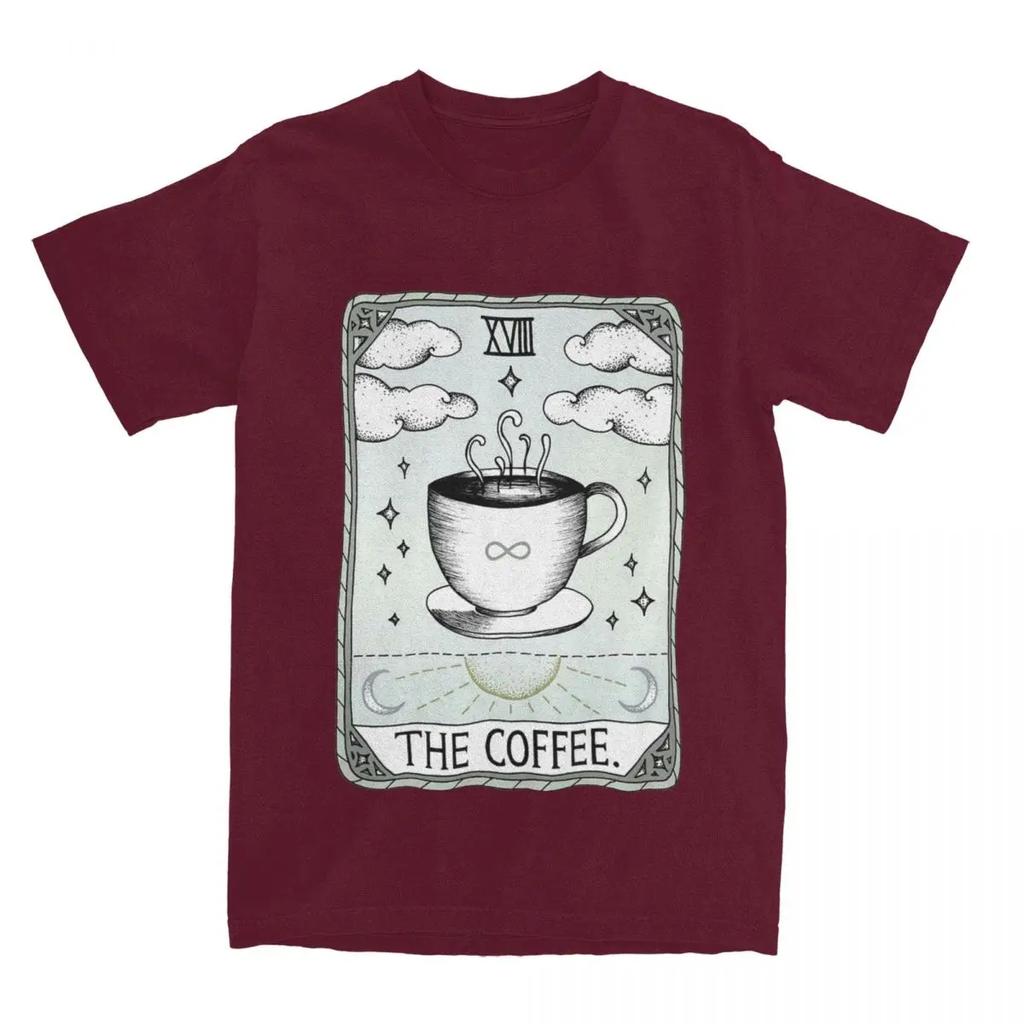 Tarotkarte Der Kaffeeliebhaber Bekleidung T-Shirt Männer Frauen Koffein Humor Erwachsenenoberteile