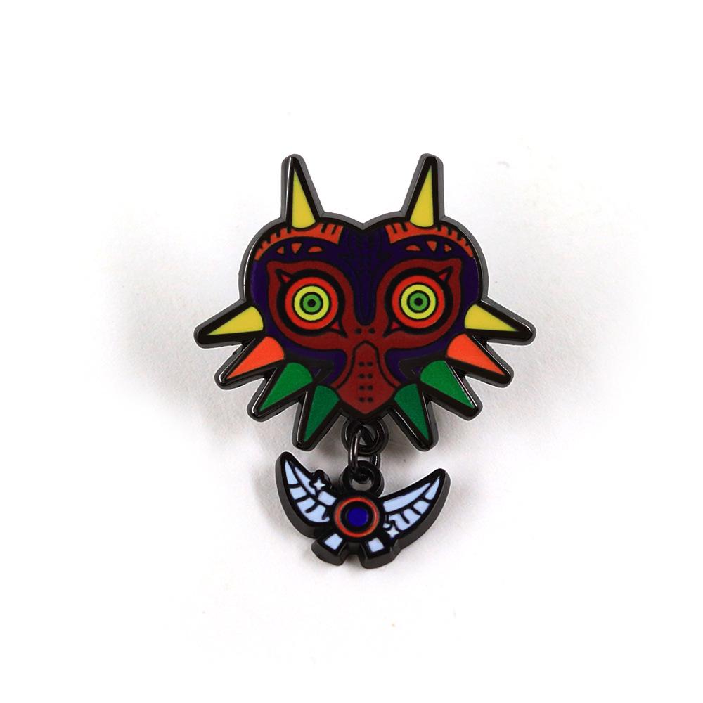 The Legend of Zelda: Majora s Mask Enamel Badge & Ocarina Pendant Brooch - Dark Fairy Tale Accessories