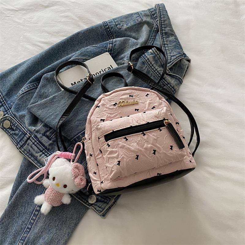 High-end Bowknot Backpack For Women 2026 Newest Fashion Travel Bag Small Backpack Korean Style Student Shoulder Bags
