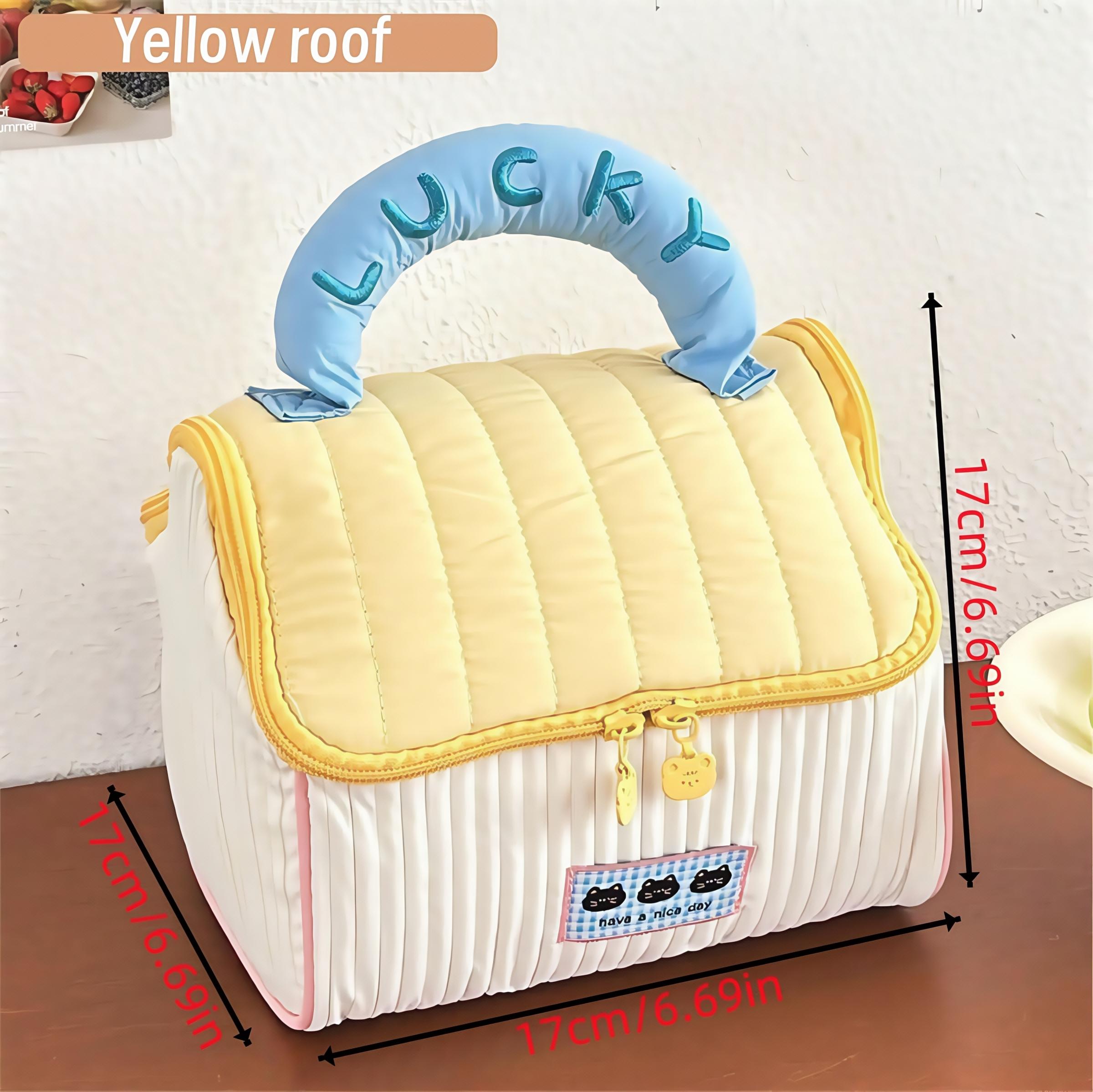 

Мультяшный узор милая хижина женская сумка большой вместимости органайзер для косметики портативная ручная дорожная косметичка жёлтый