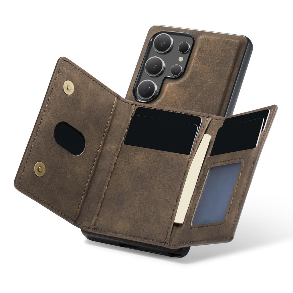 Phone Case Magnetic Detachable Wallet Card Slot Kickstand Cover Fit for Samsung Galaxy S25