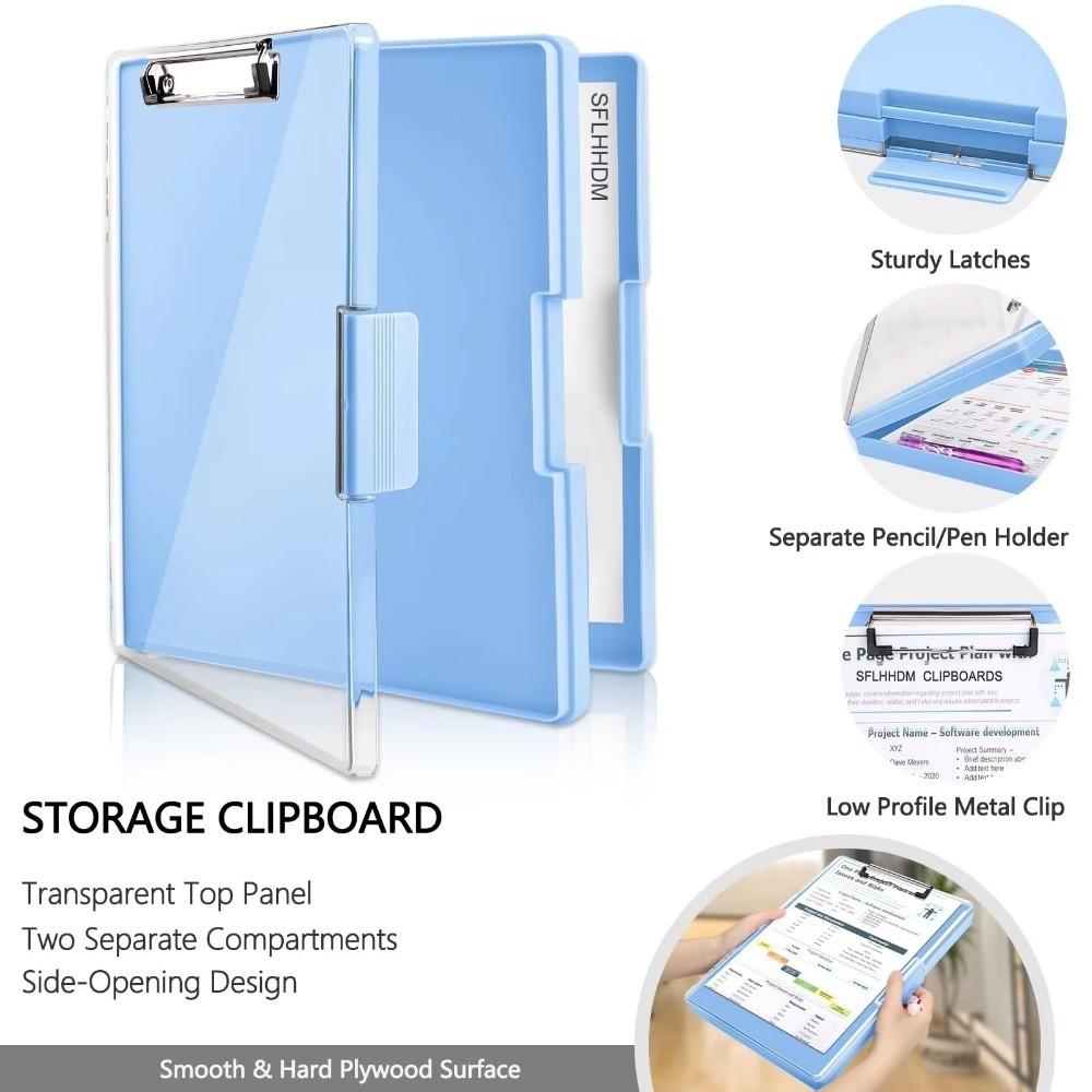 Heavy Duty Nursing Clipboard Folding Clip Board Portable Storage Clipboard  School Office