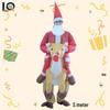 Kerstman op Rendier Opblaasbaar Cosplay Kostuum - Grappige Kerstoutfit